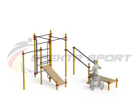 Купить Спортивный комплекс для инвалидов-колясочников WRK-D20_76mm в Усмани 